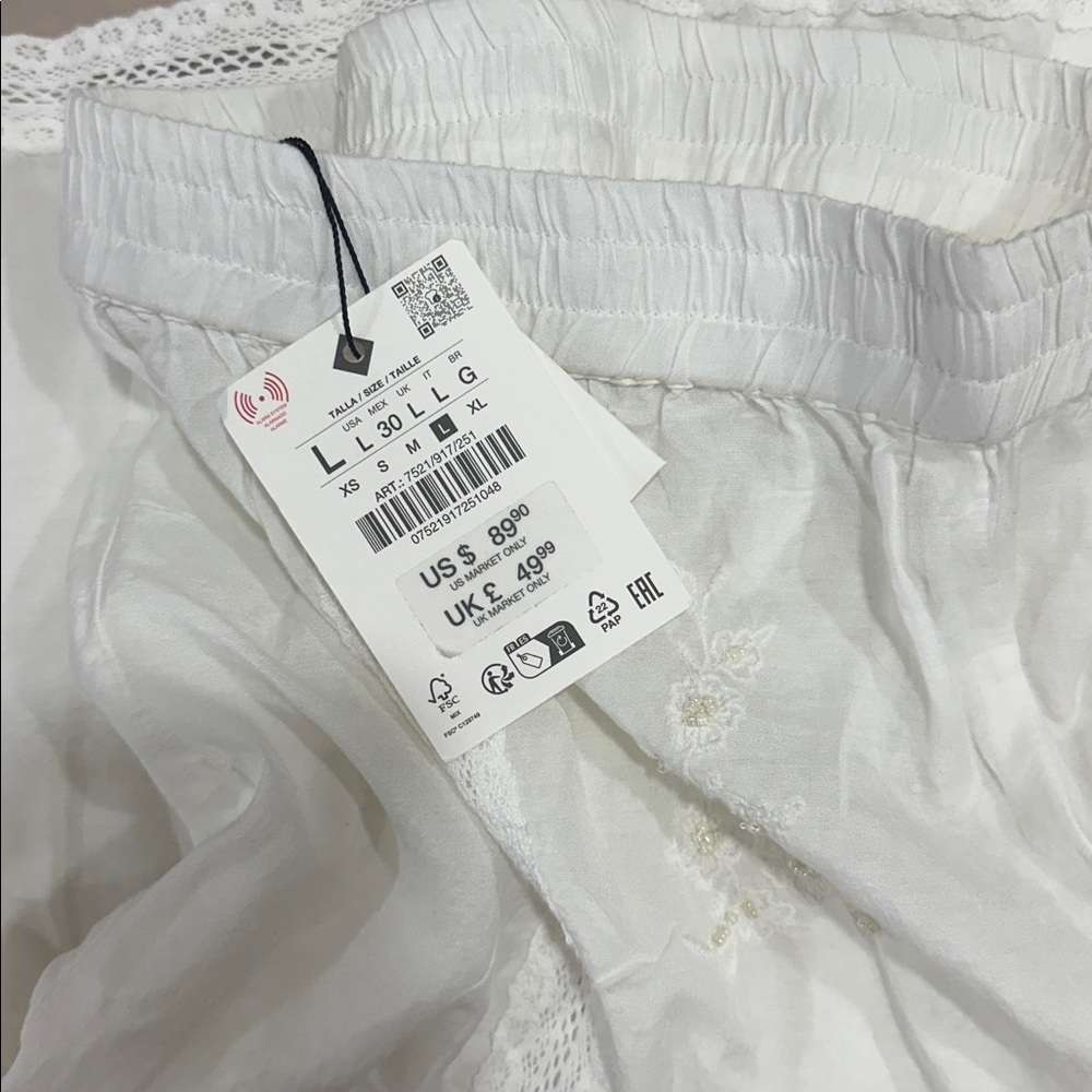 ZARA EMBROIDERED LACE BERMUDA SHORTS LIMITED - Picture 13 of 13